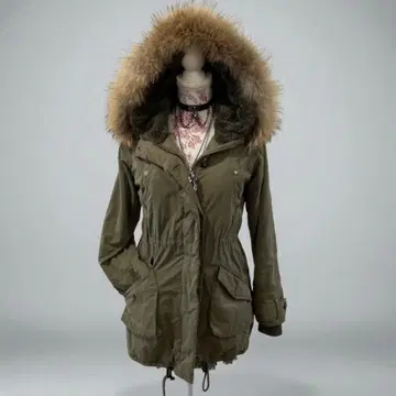 헤이세이 갸루 y2k 밀리터리 자켓 귀 퍼 보아 안감 모즈 코트