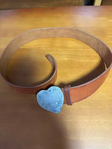 45r45rpm 가죽 벨트 하트형 버클