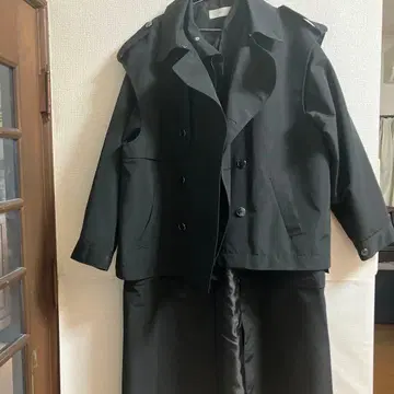 [ 새상품 ] 블랙 트렌치코트 3가지 패턴