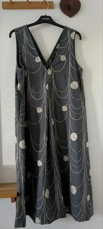 마블슈드 털실 오버롤 스커트