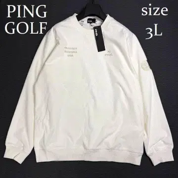 새상품 핑 골프 크루넥 플리스 3층 본딩 화이트 3L