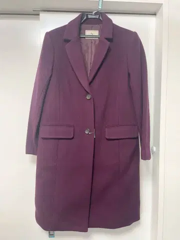 N. JAPAN FABRIC 버건디 보르도 체스터 코트