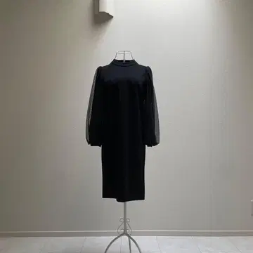 NORITAKE 시스루 소매 블랙 원피스 입학식 졸업식