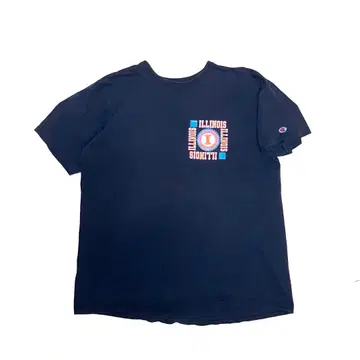 XXL 미국제 Champion ILLINOIS 티셔츠 네이비