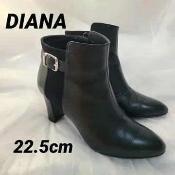 다이애나 새상품급 부티 숏부츠 사이드 지퍼 블랙 [ 22.5 ]