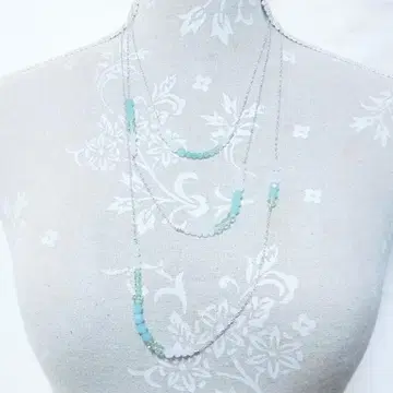 새상품급 SWAROVSKI 스와로브스키 3 목걸이 연한 녹색 계열