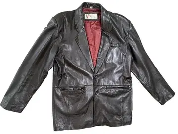 NUI S.R.L. 블랙 가죽 자켓