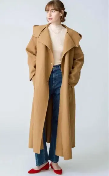 에브레 론 헤르만 별주 롱 코트 후디드 코트