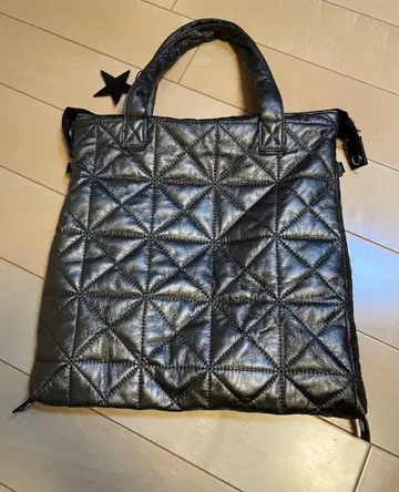 퀼팅 토트백 블랙