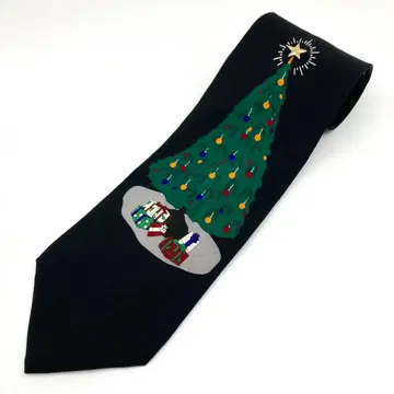 USA제 크리스마스 트리 넥타이 비키 데이비스 구제 의류 블랙