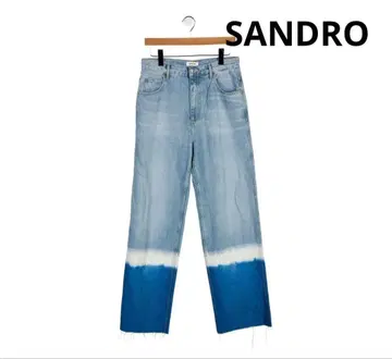 Sandro 산드로 와이드 레그 하이라이즈 데님 청바지