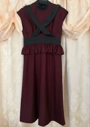 EATME 롱 원피스 보르도 M 사이즈