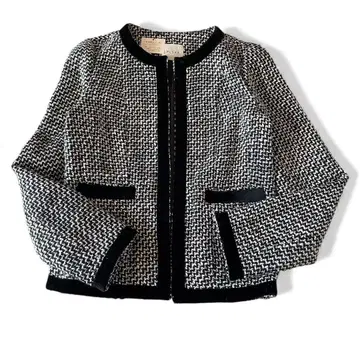 [택 포함] PLST 노카라 트위드 자켓 블랙 S사이즈