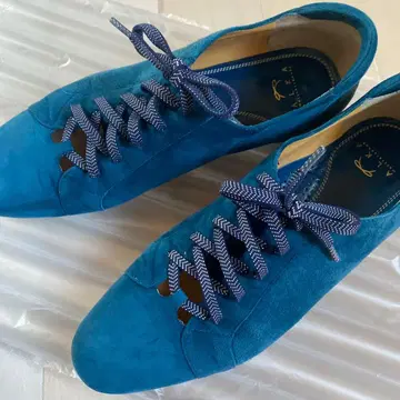 파랑 스웨이드 로퍼 39