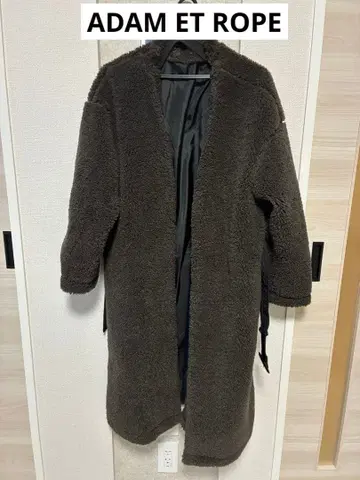ADAM ET ROPE 모코모코 롱 보아 코트