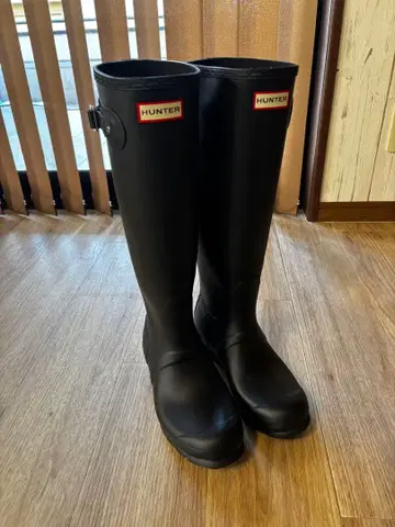 HUNTER 블랙 장화 버클 포함 (새상품)