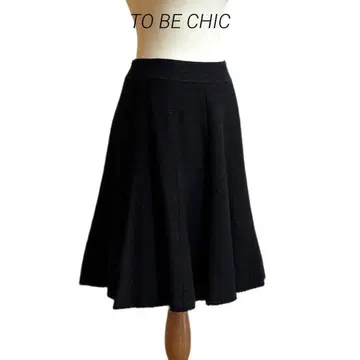 [ TO BE CHIC ] 빅 사이즈 슬릿사 함유 플레어 스커트