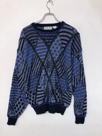 URBAN WORKS 미국 빈티지 의류 기하학 패턴 디자인 니트 스웨터