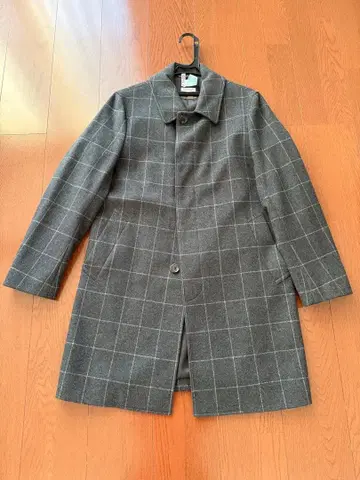 BEAMS HEART 새상품급! 그레이 체크 무늬 체스터 코트