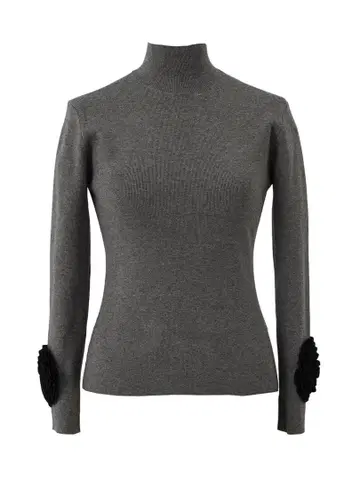 택 포함 새상품 cygne 로즈 터틀 니트 ette 니트 로즈