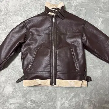 B-3/합성 가죽 플라이트 자켓/무스탕 코트