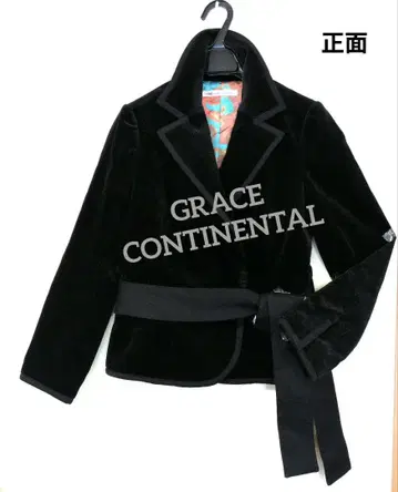 GRACE CONTINENTAL 블랙 테일러드 자켓
