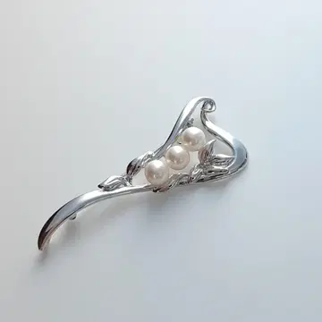 2way 브로치 펜던트 탑 진주 펄 SILVER 은제 b31