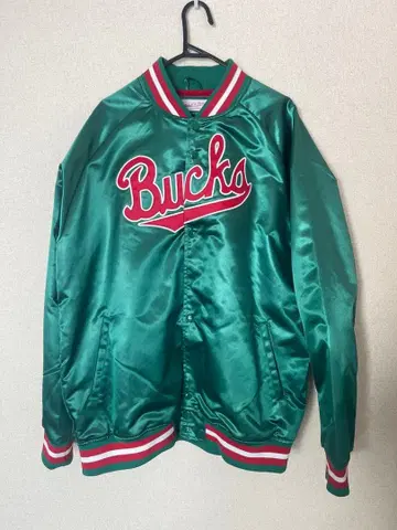 미첼 & 네스 밀워키 벅스 바시티 자켓 X-LARGE