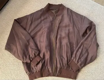 브라운 실크 블루종