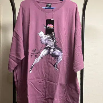 Killer Queen T셔츠 4L 퍼플 죠죠의 기묘한 모험