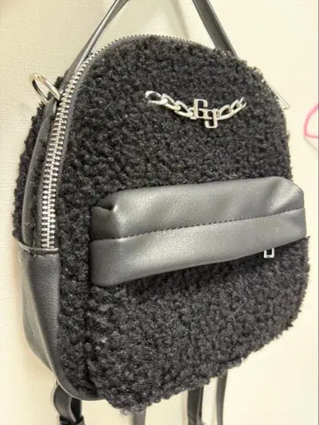 미니 백팩 블랙 패브릭