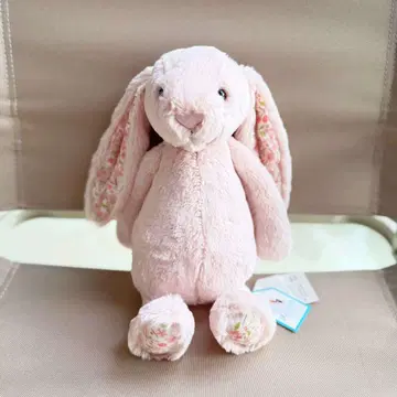 새상품급 JELLYCAT 토끼 봉제 인형 핑크 꽃무늬 M