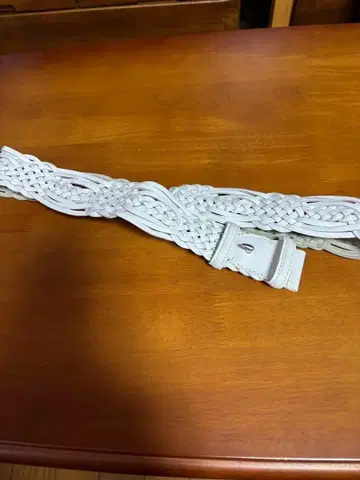 45r45rpm 화이트 뜨개질 디자인 벨트