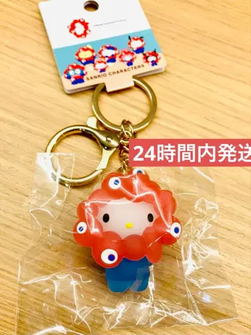 헬로키티 클리어 컬러 마이클 마스코트 키링 간사이 박람회