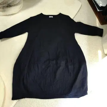 솔테카프 블랙 성인 내추럴 코튼 롱 원피스 와이팬 블랙 덤 포함