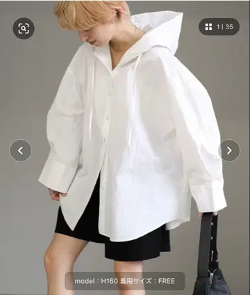 셀렉모카 selectmoca 후드 부착 나일론 셔츠