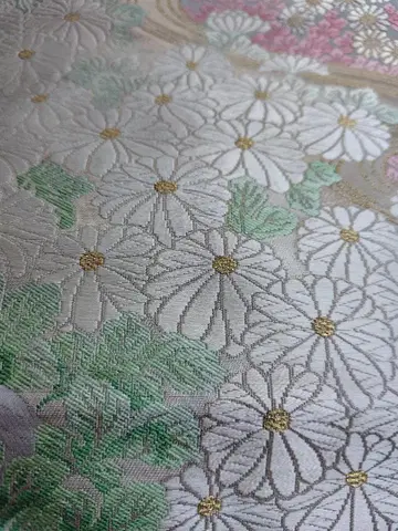 후쿠로 오비 꽃무늬 호몬기 후리소데