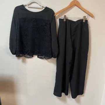 블랙 레이스 셋업