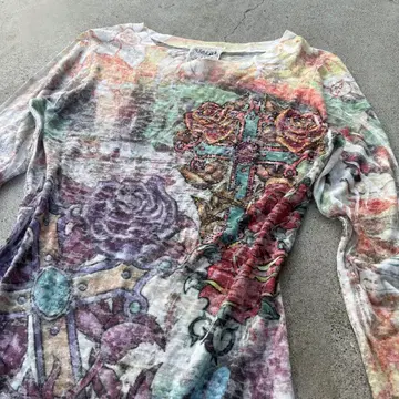 Vocal 셔츠 00s 갸루 헤이세이 V계 남성용 여성용