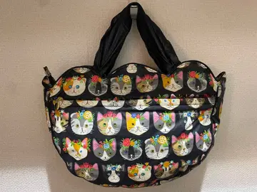 고양이 얼굴 프린트 핸드백 돌 조젯