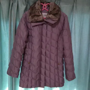 레어 [ LP 사이즈 ] 퍼 퍼플 다운 자켓