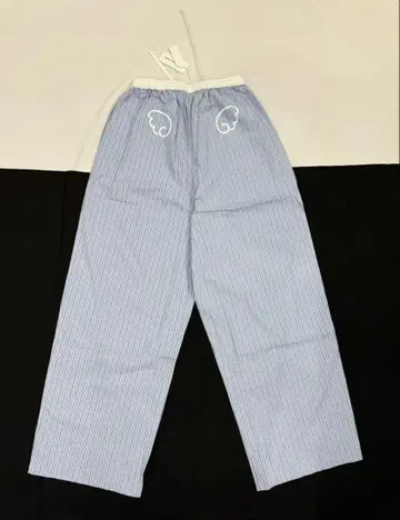 aeae 파랑과 화이트 스트라이프 캐주얼 팬츠