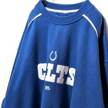 NFL 인디애나폴리스 콜츠 자수 맨투맨 트레이닝복 블루 파랑 구제 의류