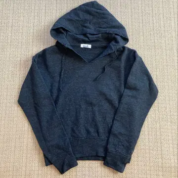 45rpm 니트 후드티 그레이