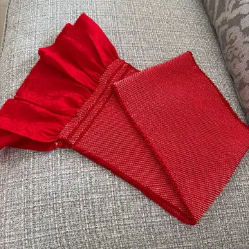 오비 장식 천 빨간색 성인식용 후리소데용 새상품급