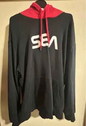 WIND AND SEA 후드티 블랙 L 남성용