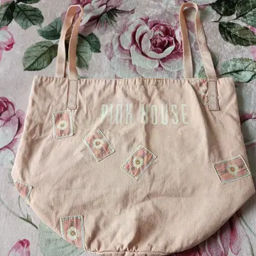 PINK HOUSE 꽃무늬 리버서블 빅 토트백