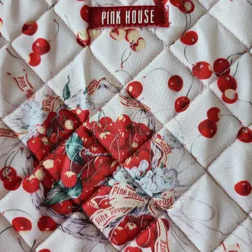 PINK HOUSE 체리 패턴 퀼팅 토트백