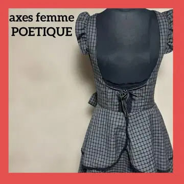 axes femme 레이스 체크 오버롤 스커트 M 걸리시 y2k