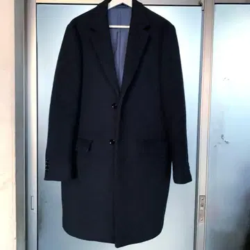 유나이티드 애로우즈 MERINOS 그린 라벨 체스터 코트 네이비